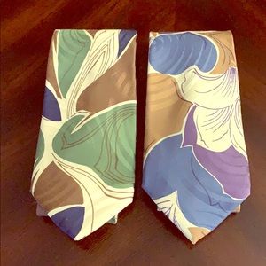 2 Italian silk men’s neckties Tie The Table brand